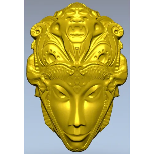 Декоративная маска в стиле барокко - 3D модель STL для ЧПУ
