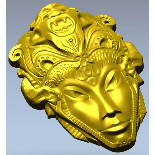 Декоративная маска в стиле барокко - 3D модель STL для ЧПУ