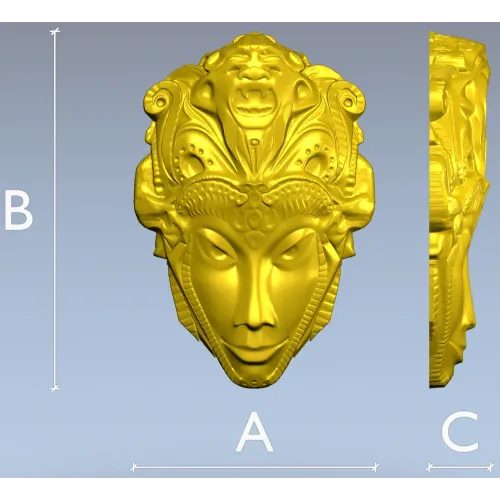 Декоративная маска в стиле барокко - 3D модель STL для ЧПУ
