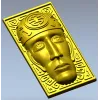 Рельефная маска-накладка в стиле тотема - 3D модель в формате STL