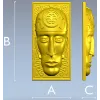Рельефная маска-накладка в стиле тотема - 3D модель в формате STL
