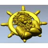 Капитан-Лев - 3D модель STL для ЧПУ, барельефный морской декор