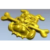 Мультяшный бульдог с косточкой - STL 3D модель для ЧПУ