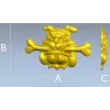 Мультяшный бульдог с косточкой - STL 3D модель для ЧПУ