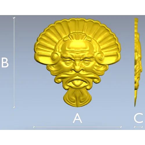 Нептунский маскарон - 3D модель STL для ЧПУ
