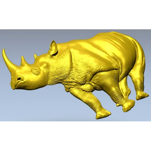 stl модель носорога - детализированная 3D модель для ЧПУ