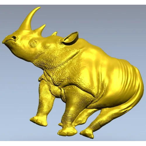 stl модель носорога - детализированная 3D модель для ЧПУ