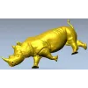 Rhinoceros High-Relief 3D STL for CNC Carving