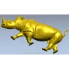 Rhinoceros High-Relief 3D STL for CNC Carving