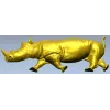 Rhinoceros High-Relief 3D STL for CNC Carving