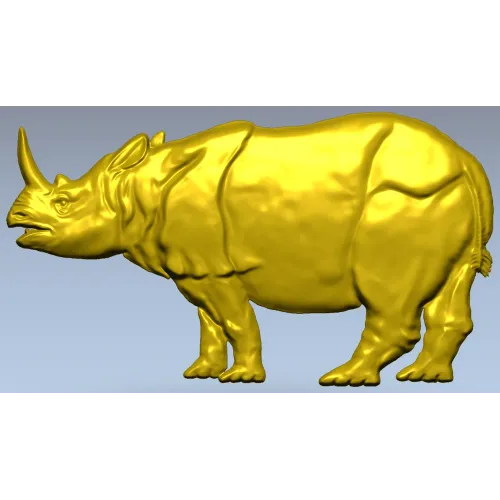 Рельефный носорог - 3D модель STL для ЧПУ