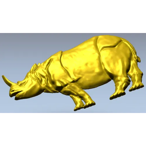 Рельефный носорог - 3D модель STL для ЧПУ