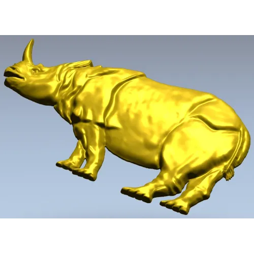 Рельефный носорог - 3D модель STL для ЧПУ