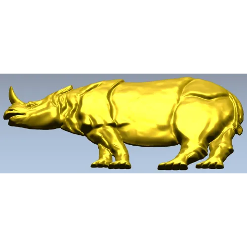 Рельефный носорог - 3D модель STL для ЧПУ