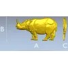 Рельефный носорог - 3D модель STL для ЧПУ