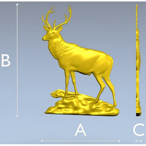 Благородный олень - 3D STL модель для ЧПУ