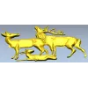 Рельефная 3D модель "Семья оленей" в формате STL для ЧПУ