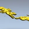 Охота на оленя - рельефная 3D модель STL для ЧПУ