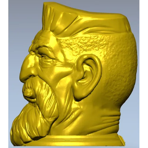 3D модель STL - Бородач-охотник (бюст)