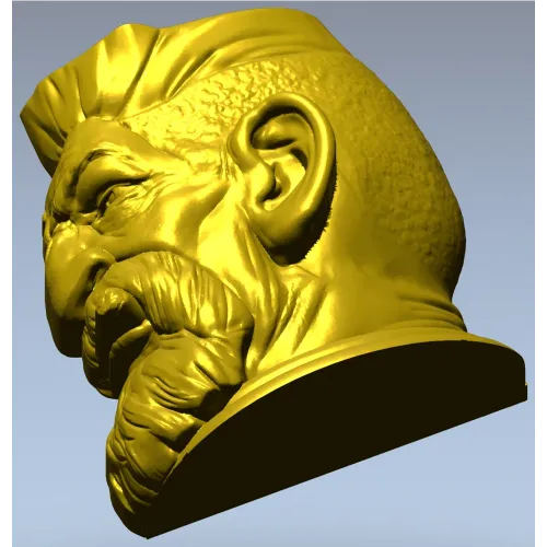 3D модель STL - Бородач-охотник (бюст)
