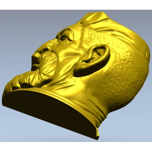 3D модель STL - Бородач-охотник (бюст)