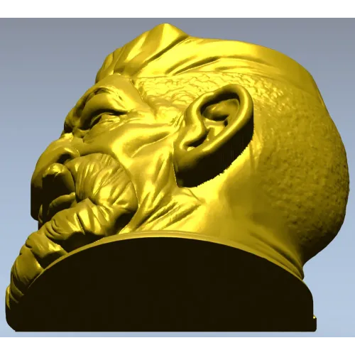 3D модель STL - Бородач-охотник (бюст)