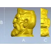3D модель STL - Бородач-охотник (бюст)