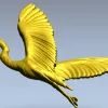 Журавль в полёте - 3D модель STL для ЧПУ