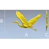 Журавль в полёте - 3D модель STL для ЧПУ