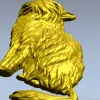 Fluffy Sitting Cat - CNC-ready STL Relief