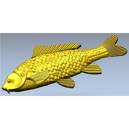 Рельефный карп для фрезеровки - STL 3D модель