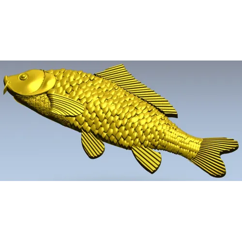 Рельефный карп для фрезеровки - STL 3D модель