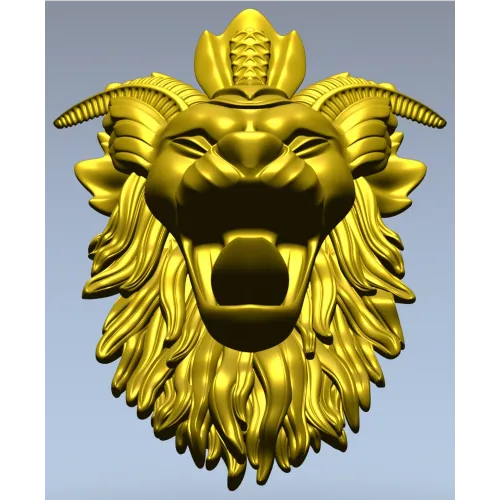 Mythic Chimera Head STL - High-Relief 3D Model for CNC