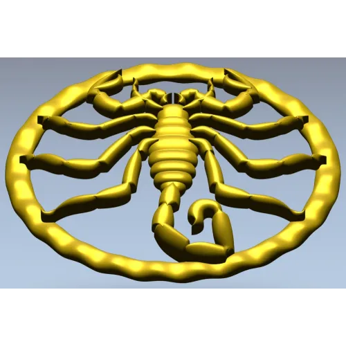 Скорпион в круге - 3D модель в формате STL для ЧПУ