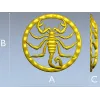 Скорпион в круге - 3D модель в формате STL для ЧПУ