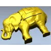 3D модель слона в формате STL для ЧПУ - реалистичная скульптура с попоной