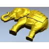 3D модель слона в формате STL для ЧПУ - реалистичная скульптура с попоной