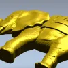 3D модель слона в формате STL для ЧПУ - реалистичная скульптура с попоной