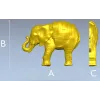 3D модель слона в формате STL для ЧПУ - реалистичная скульптура с попоной
