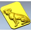 Сидящий пёс - рельефная 3D модель в формате STL для ЧПУ