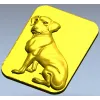 Сидящий пёс - рельефная 3D модель в формате STL для ЧПУ