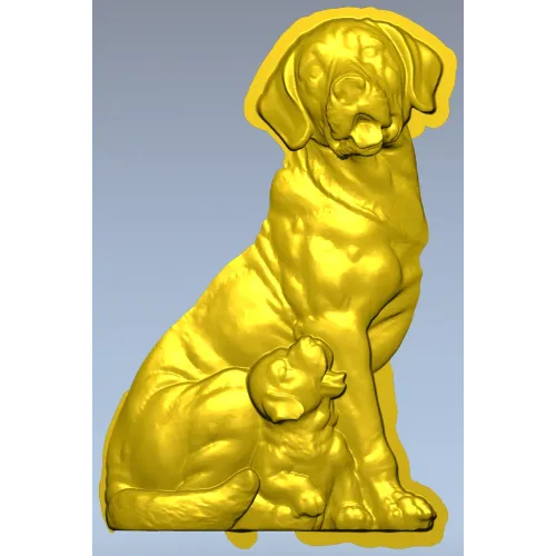 Devoted Retriever - detailed STL 3D model for CNC carving