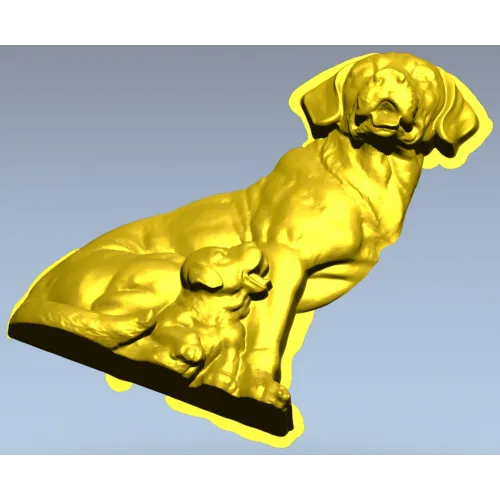 Devoted Retriever - detailed STL 3D model for CNC carving