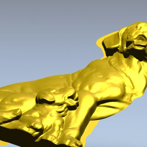 Devoted Retriever - detailed STL 3D model for CNC carving
