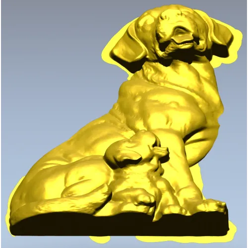 Devoted Retriever - detailed STL 3D model for CNC carving
