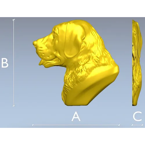 Labrador Retriever Head Relief - STL 3D Model for CNC