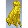 Sitting Dog Relief STL for CNC Wood Carving