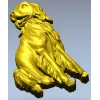 Sitting Dog Relief STL for CNC Wood Carving