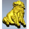 Sitting Dog Relief STL for CNC Wood Carving