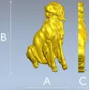 Sitting Dog Relief STL for CNC Wood Carving